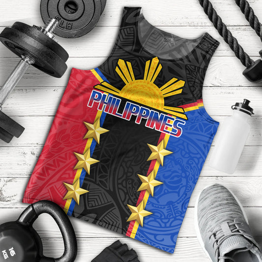 Philippines Filipinos Tank Top Philippines Sun Tribal Pattern Style