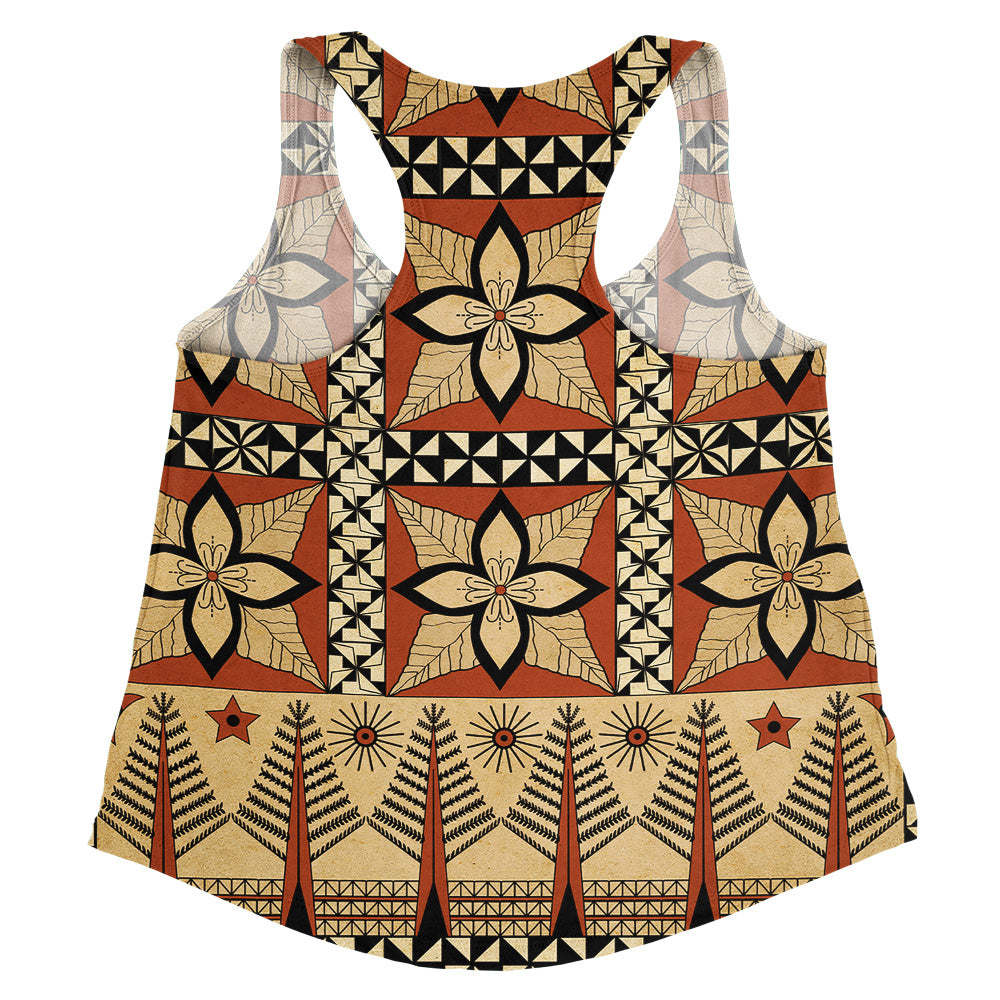 Tonga Women Tank Tapa Motif