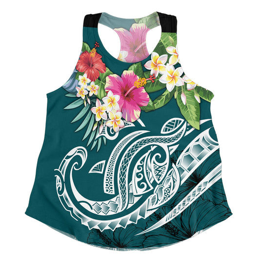 Polynesian Women Tank Summer Plumeria