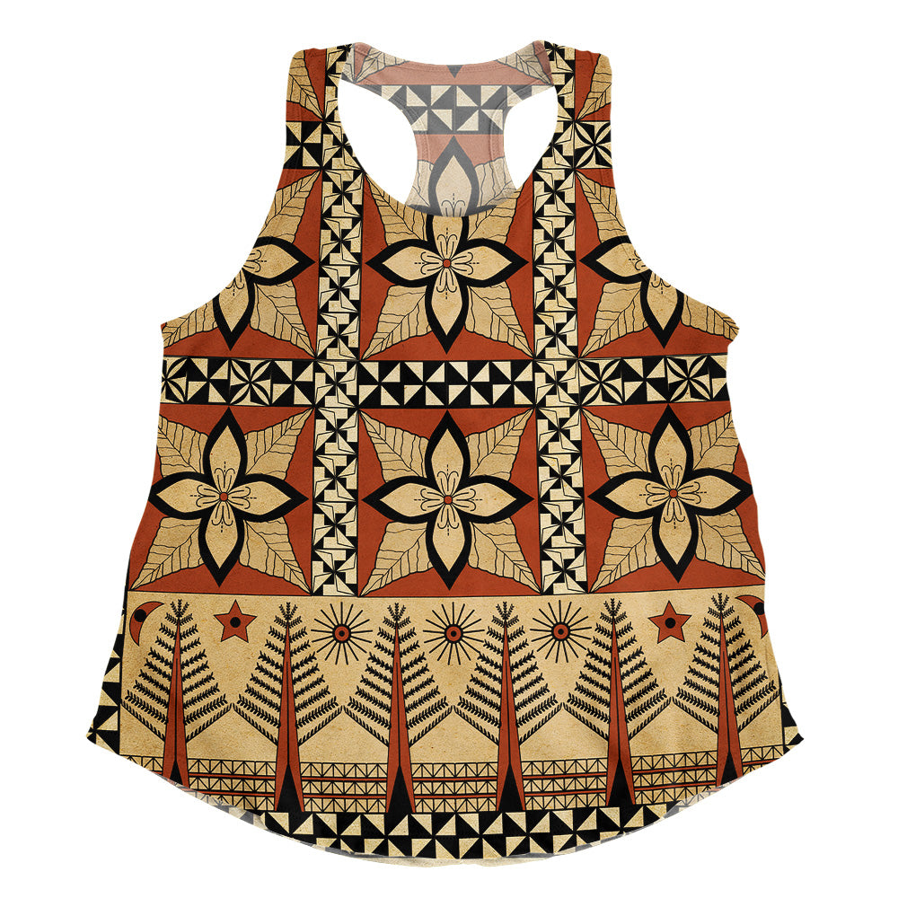 Tonga Women Tank Tapa Motif