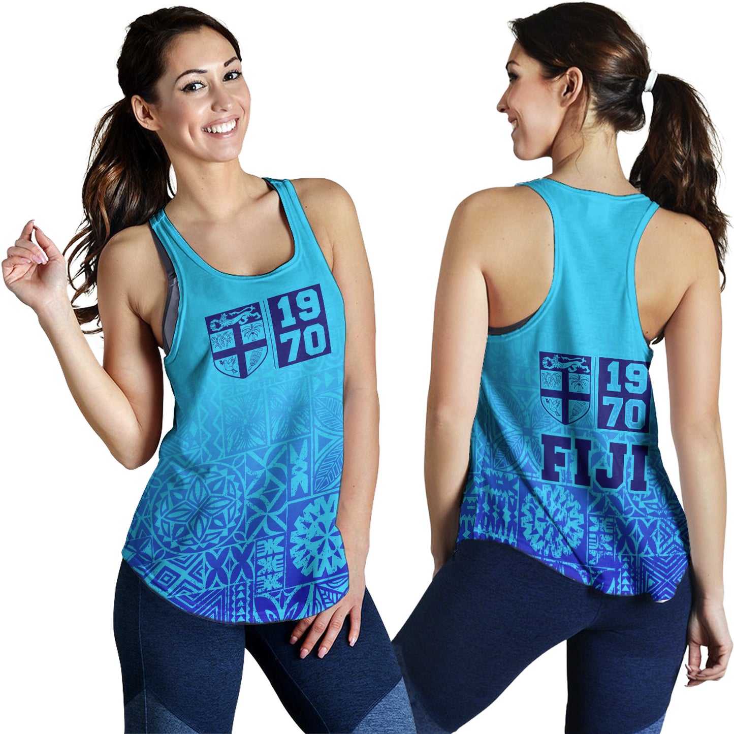 Fiji Women Tank Fiji Independence 1970 Tapa Style (Ver 2)