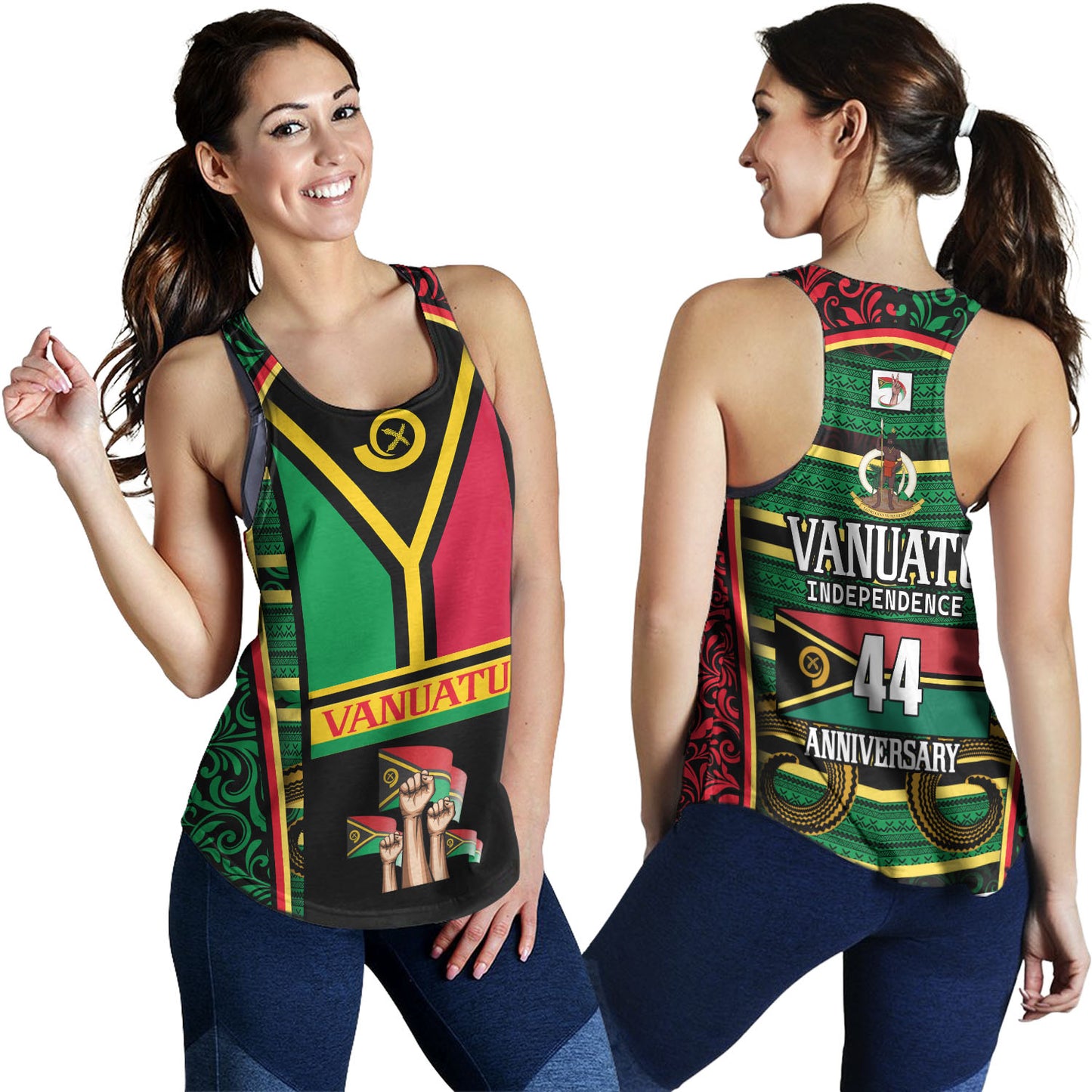 Vanuatu Women Tank Happy Independence Day Vanuatu Design