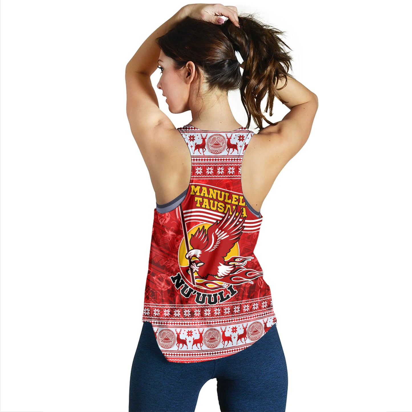 American Samoa Women Tank Nu'uuli Christmas Style
