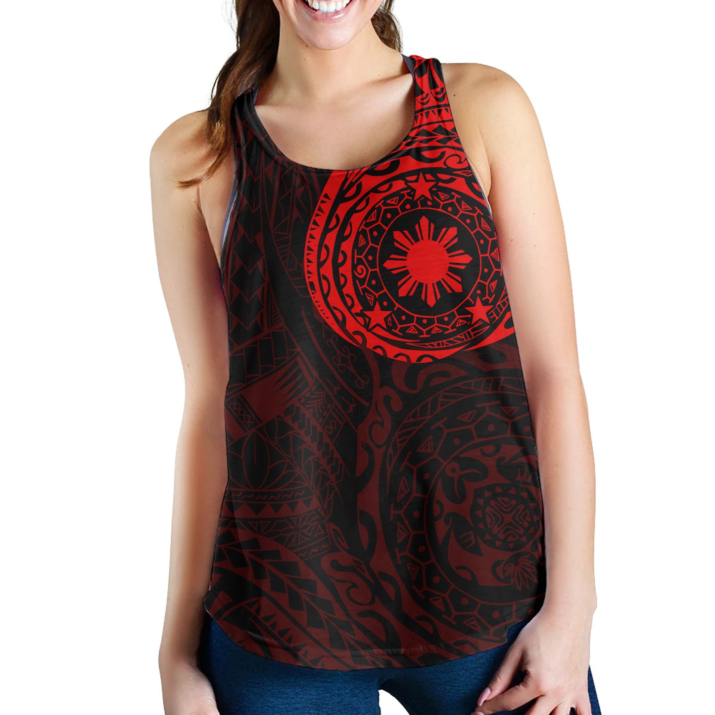 Philippines Filipinos Polynesian Tattoo Style Women Tank
