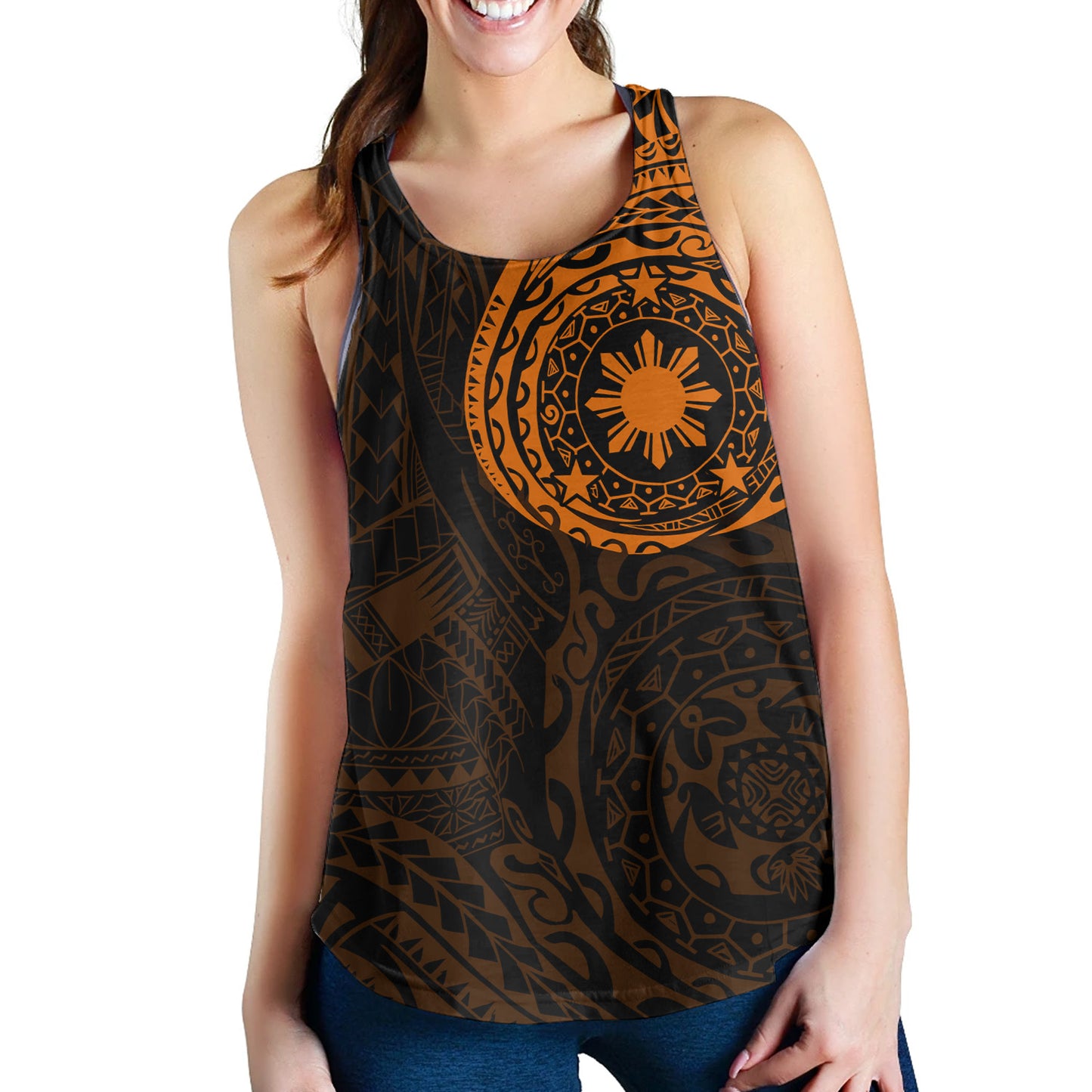 Philippines Filipinos Polynesian Tattoo Style Women Tank
