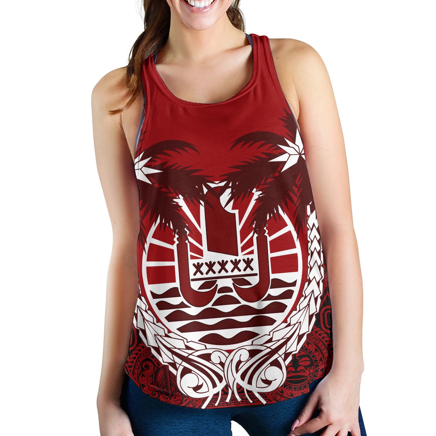 Tahiti Women Tank Polynesian Coconut