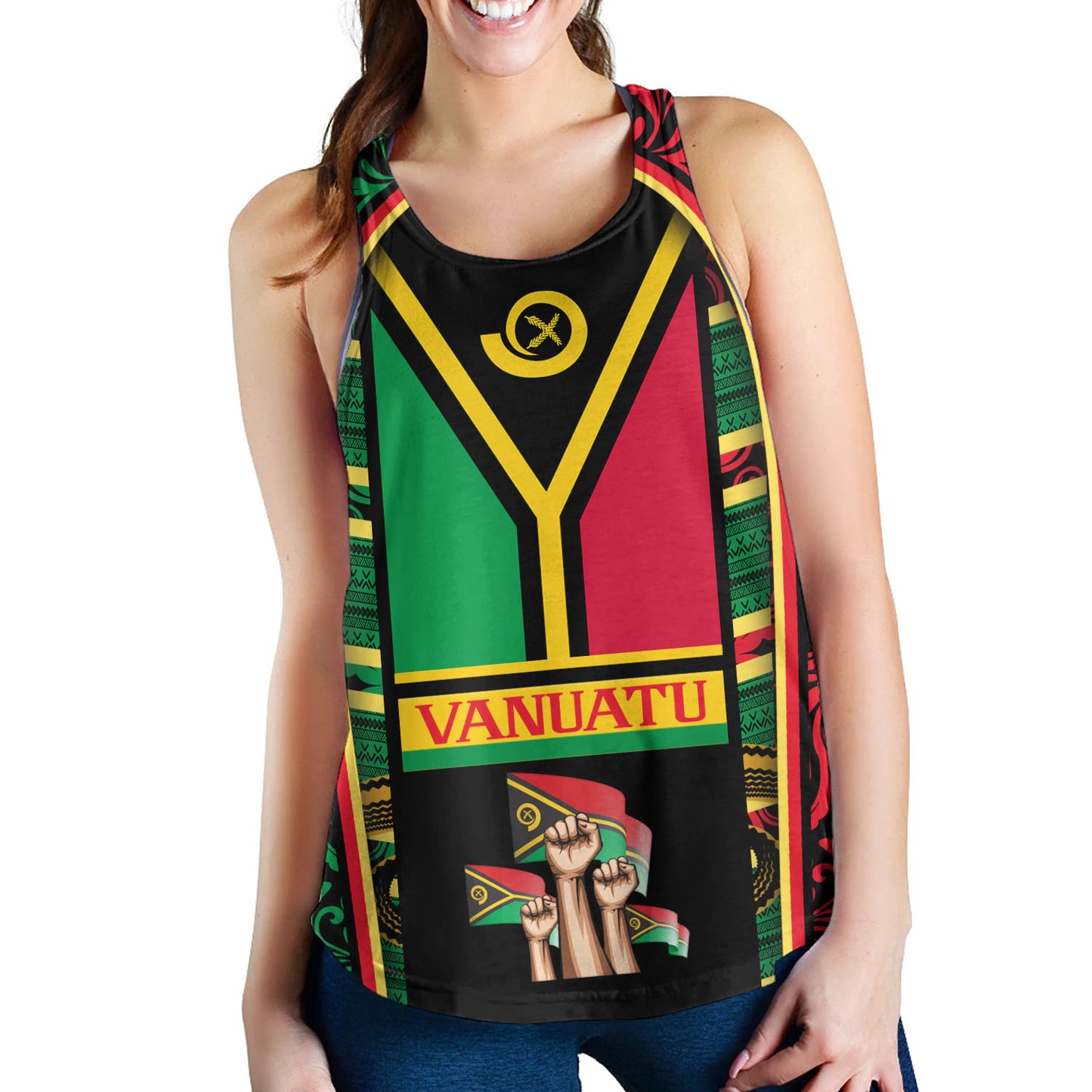Vanuatu Women Tank Happy Independence Day Vanuatu Design