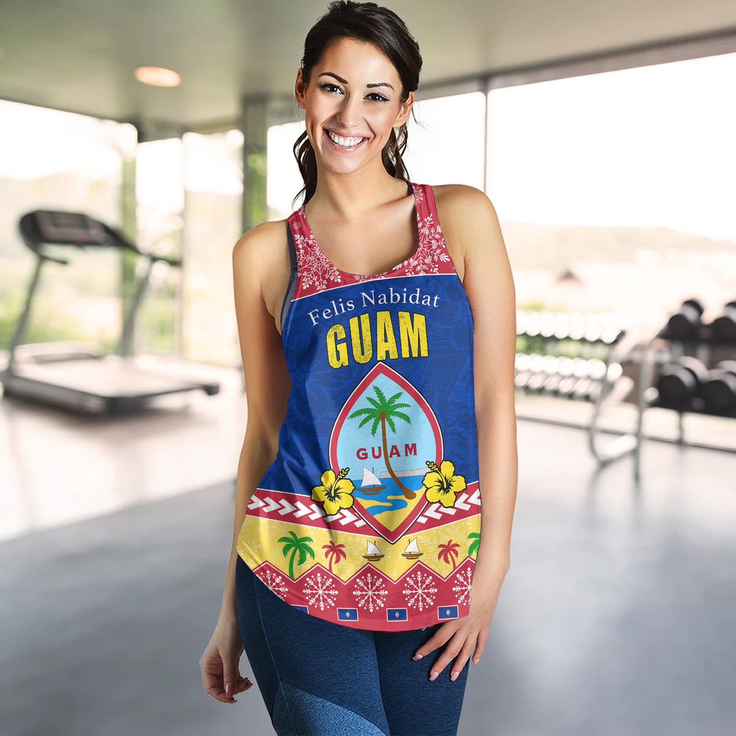 Guam Women Tank Felis Nabidat Polynesian Style