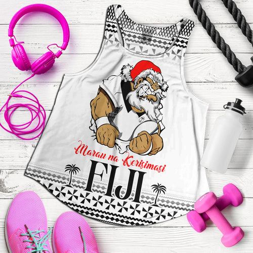 Fiji Women Tank Marau na Kerisimasi Rugby Santa Style