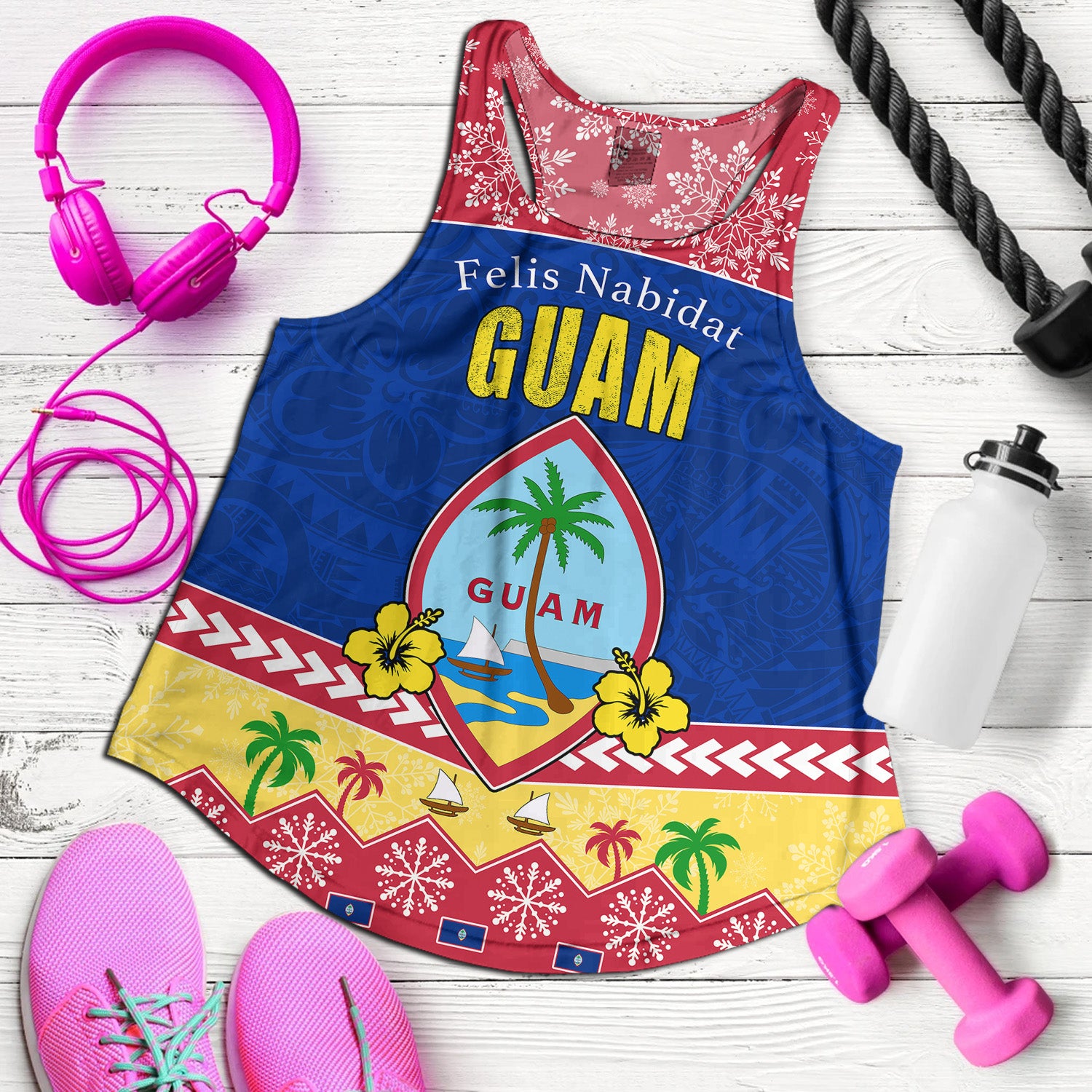 Guam Women Tank Felis Nabidat Polynesian Style