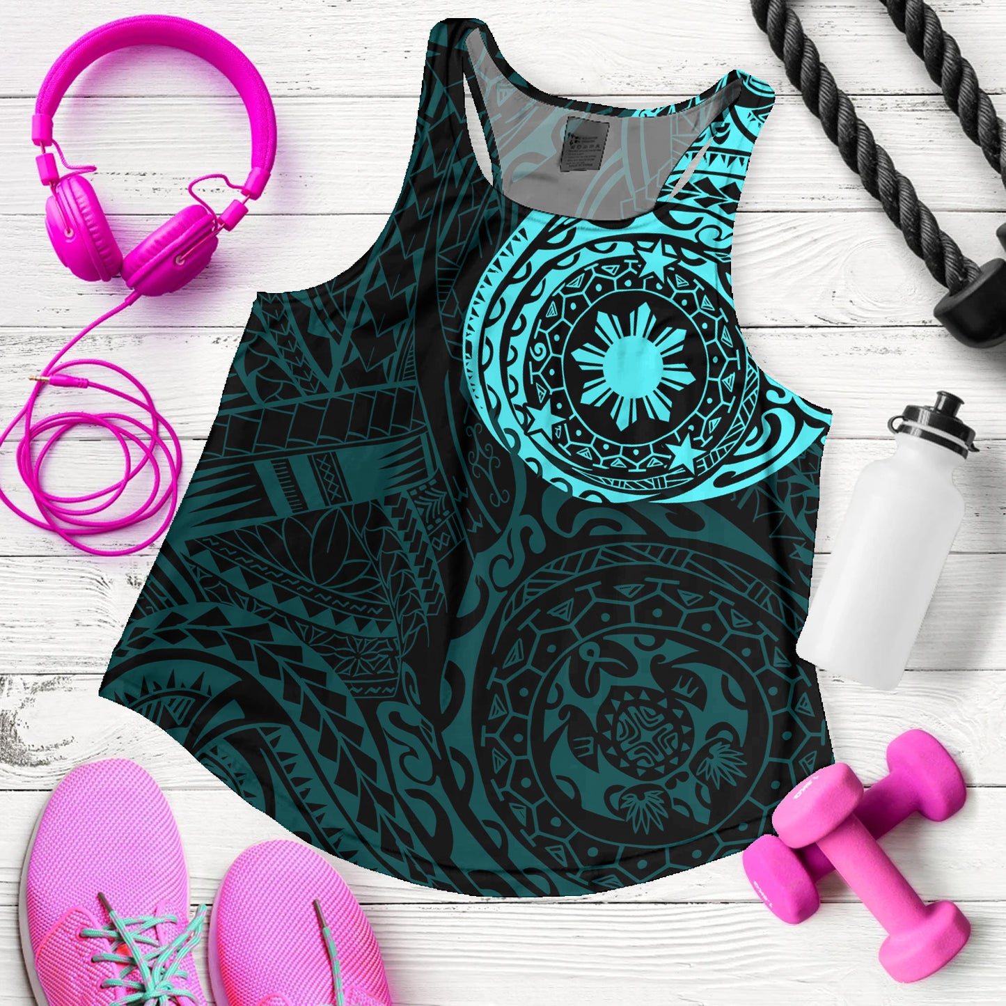 Philippines Filipinos Polynesian Tattoo Style Women Tank