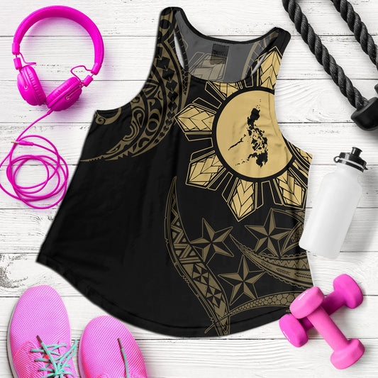 Philippines Women Tank Tribal Sun In My Heart Gold