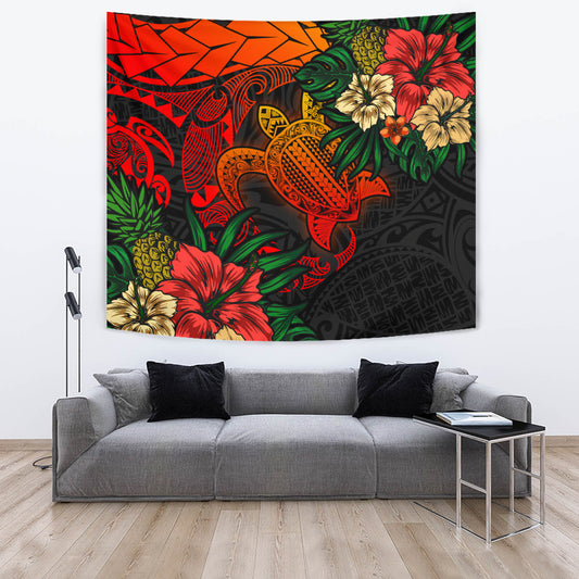 Hawaii Polynesian Turtle Tropical Tapestry