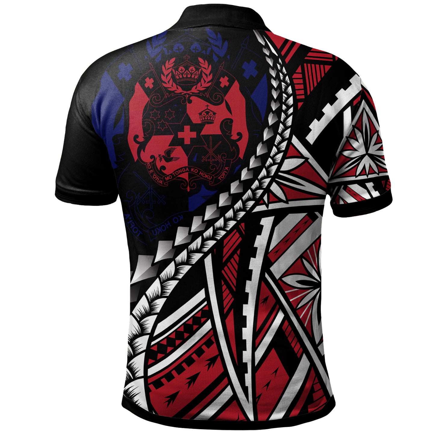 Tonga Polo Shirt - Tribals Flower Special Pattern