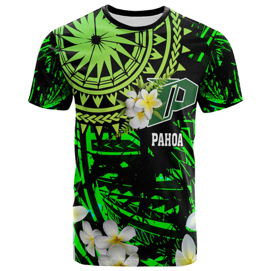 Hawaii Polynesian T-shirt - PÄÂhoa High & Intermediate School with Polynesian Patterns