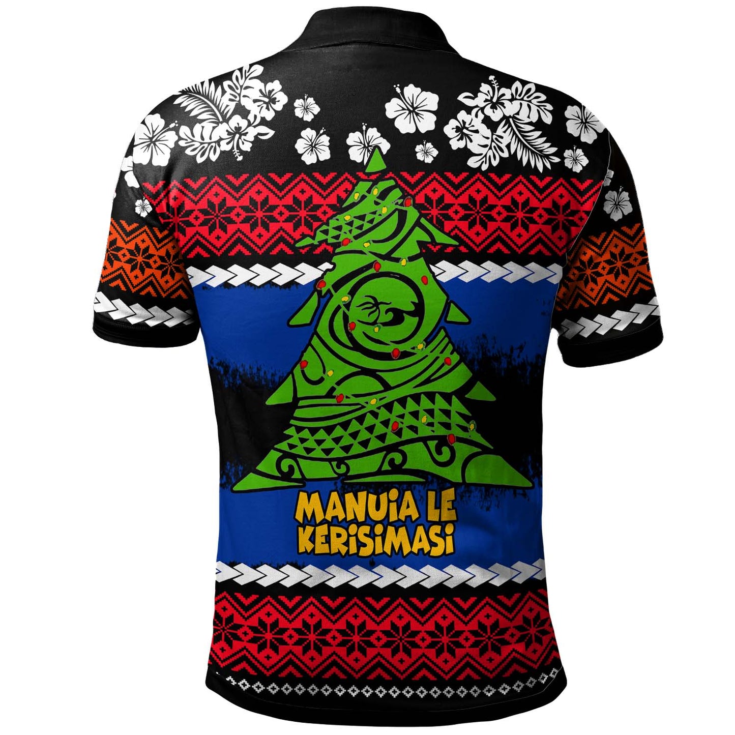 American Samoa Polynesian Polo Shirt - Manuia Le Kerisimasi Christmas Polynesian Polo Shirt
