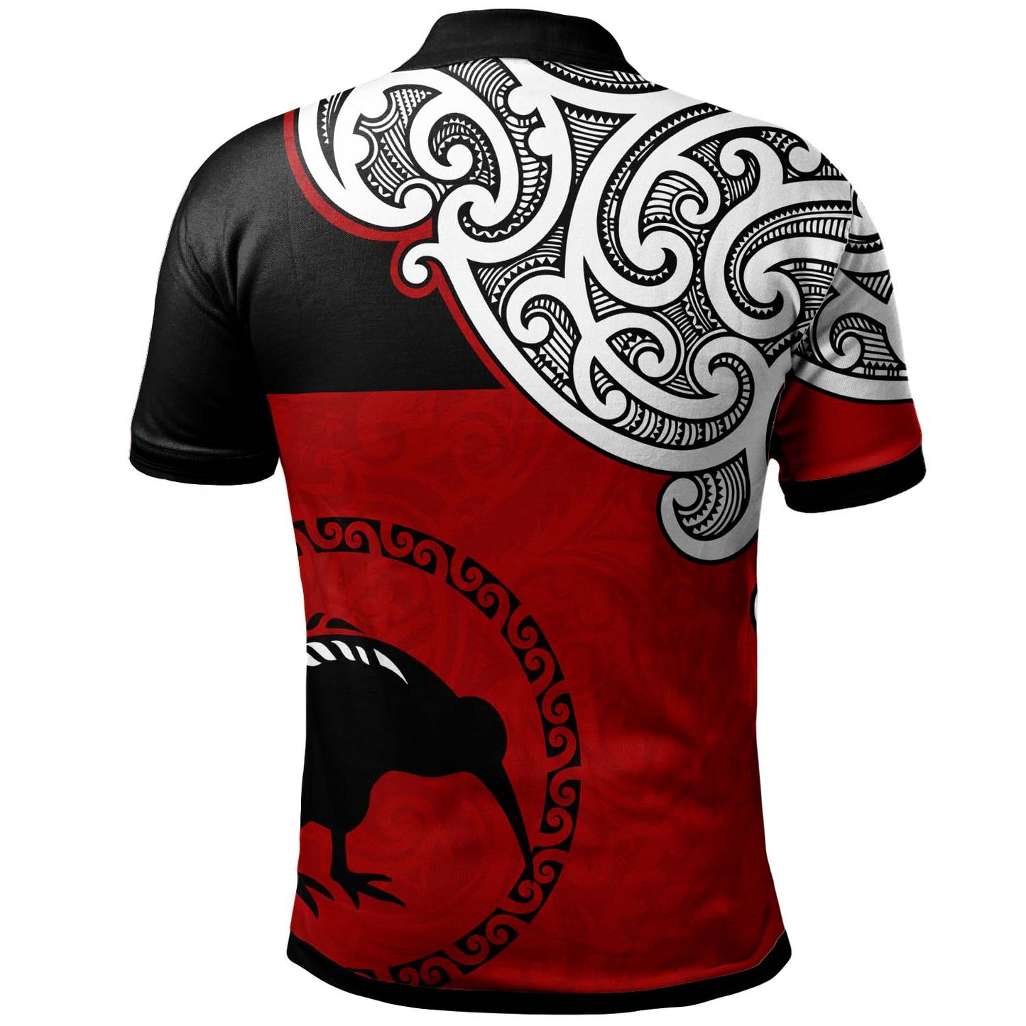 New Zealand Polo Shirt - Happy Waitangi Day Kiwi Bird and Maori Traditional