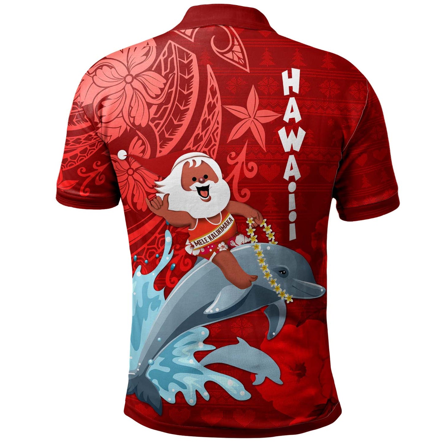 Hawaii Polynesian Christmas Polo Shirt - Custom Polynesian Santa Christmas Ugly Hawaii Polo Shirt