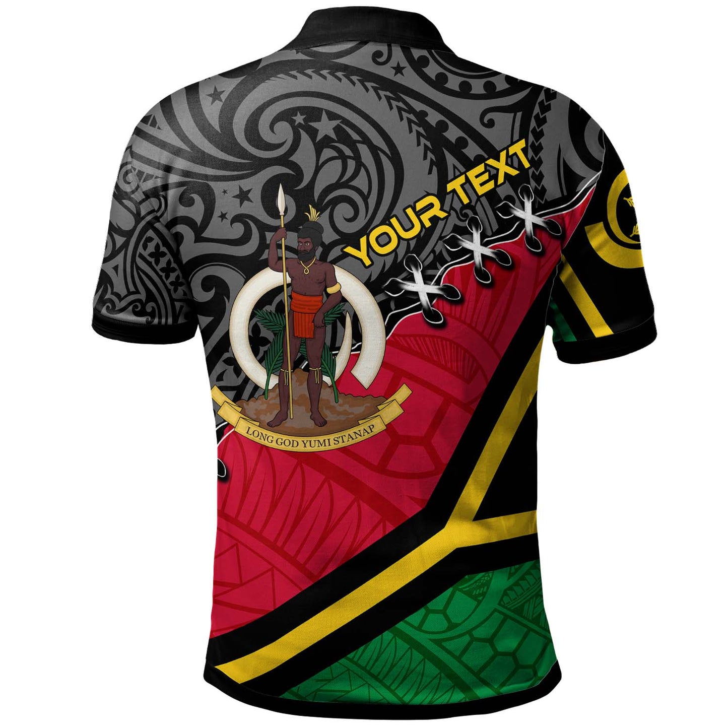 Vanuatu Polo Shirt - Custom Vanuatu Independence Anniversary with Coat of Arms and Polynesian Polo Shirt