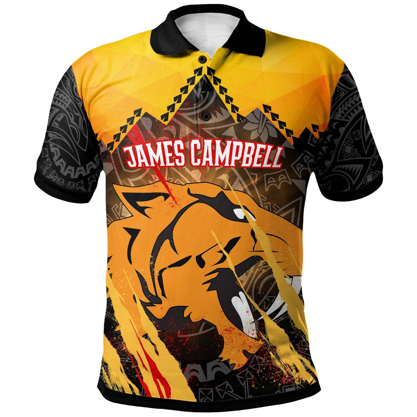 Hawaii Polynesian Polo Shirt - James Campbell High School Polynesian Pattern