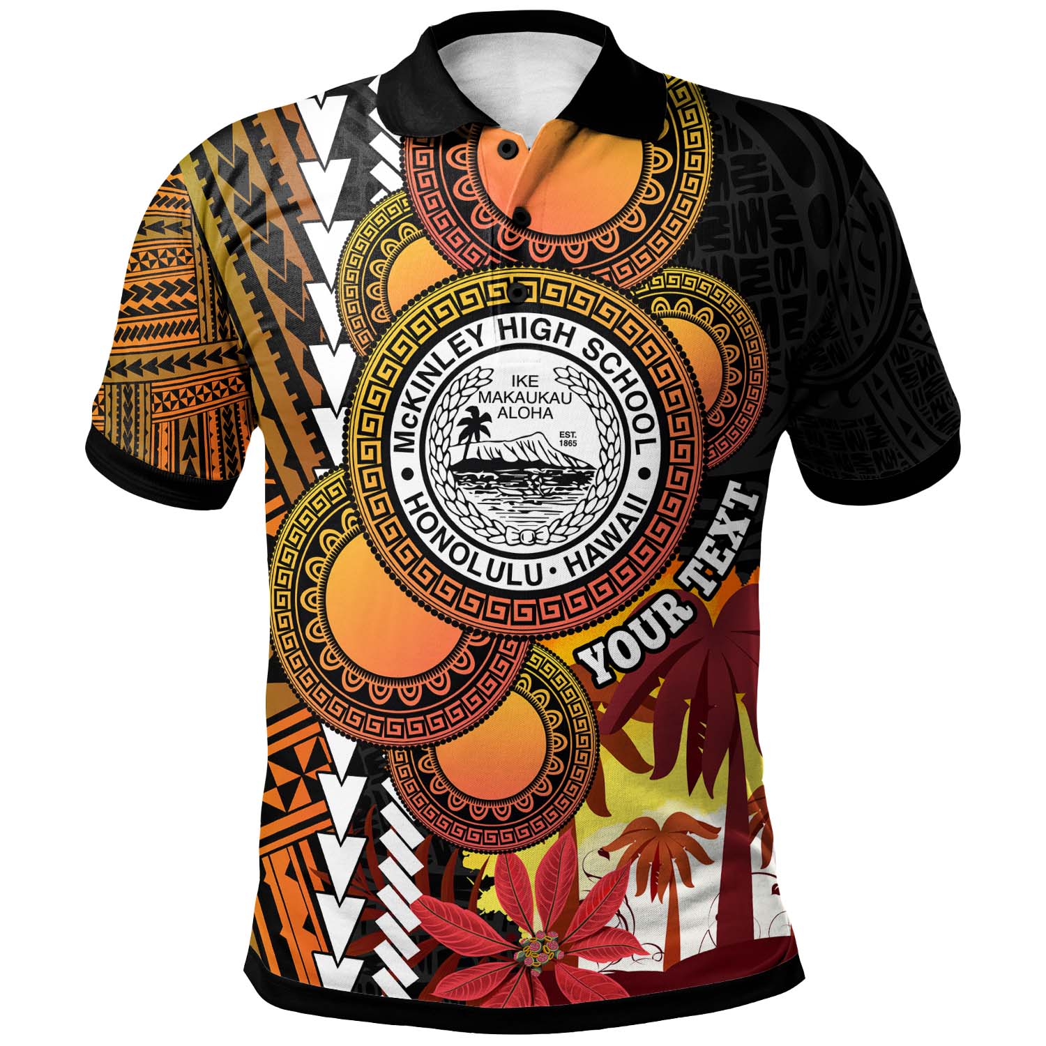 Hawaii Custom Polo Shirt - President William McKinley High School Hawaii Tropical Polynesian