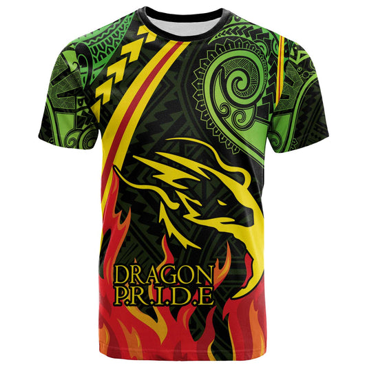 Hawaii Custom T-shirt - Honokaʻa High & Intermediate School Polynesian Pattern Fire