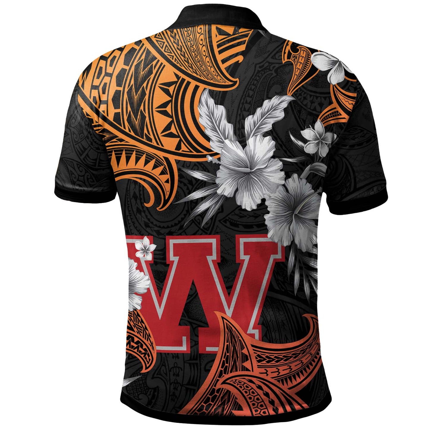 Hawaii Custom Personalised Polo Shirt - Waialua High & Intermediate School Tribal Pattern