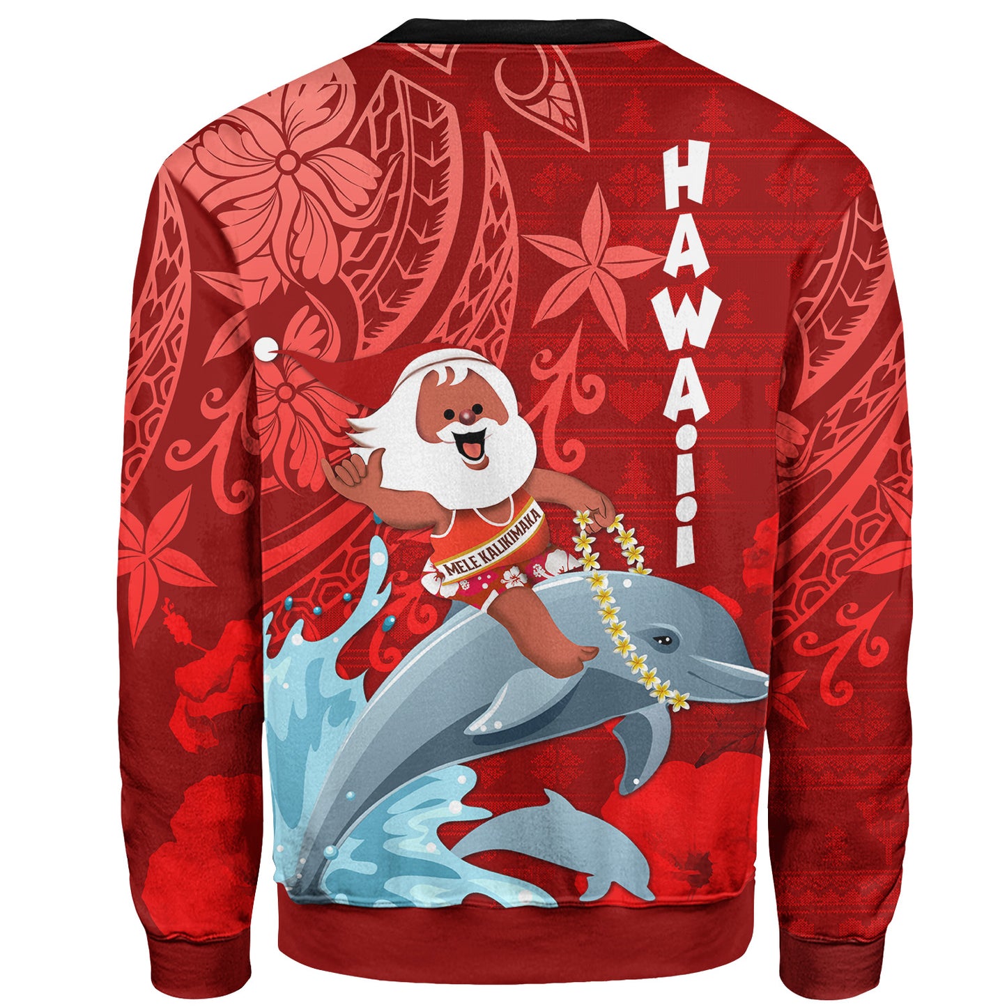 Hawaii Polynesian Christmas Sweatshirt - Polynesian Santa Christmas Ugly Hawaii Sweatshirt