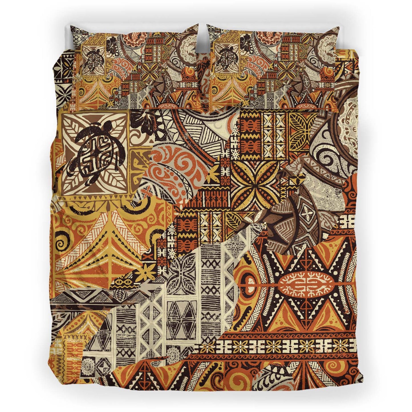 Hawaii Polynesian Bedding Set - Tribal Painting Patch Style