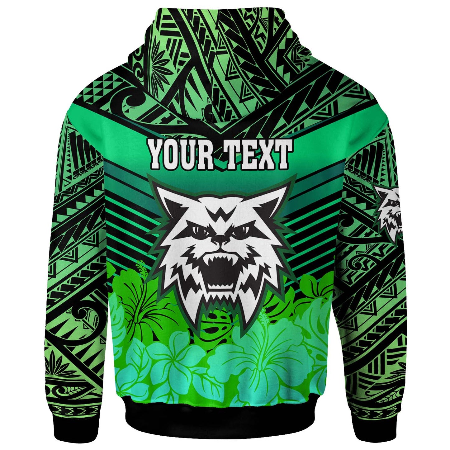 Hawaii Custom Hoodie - Konawaena High School with Polynesian Patterns