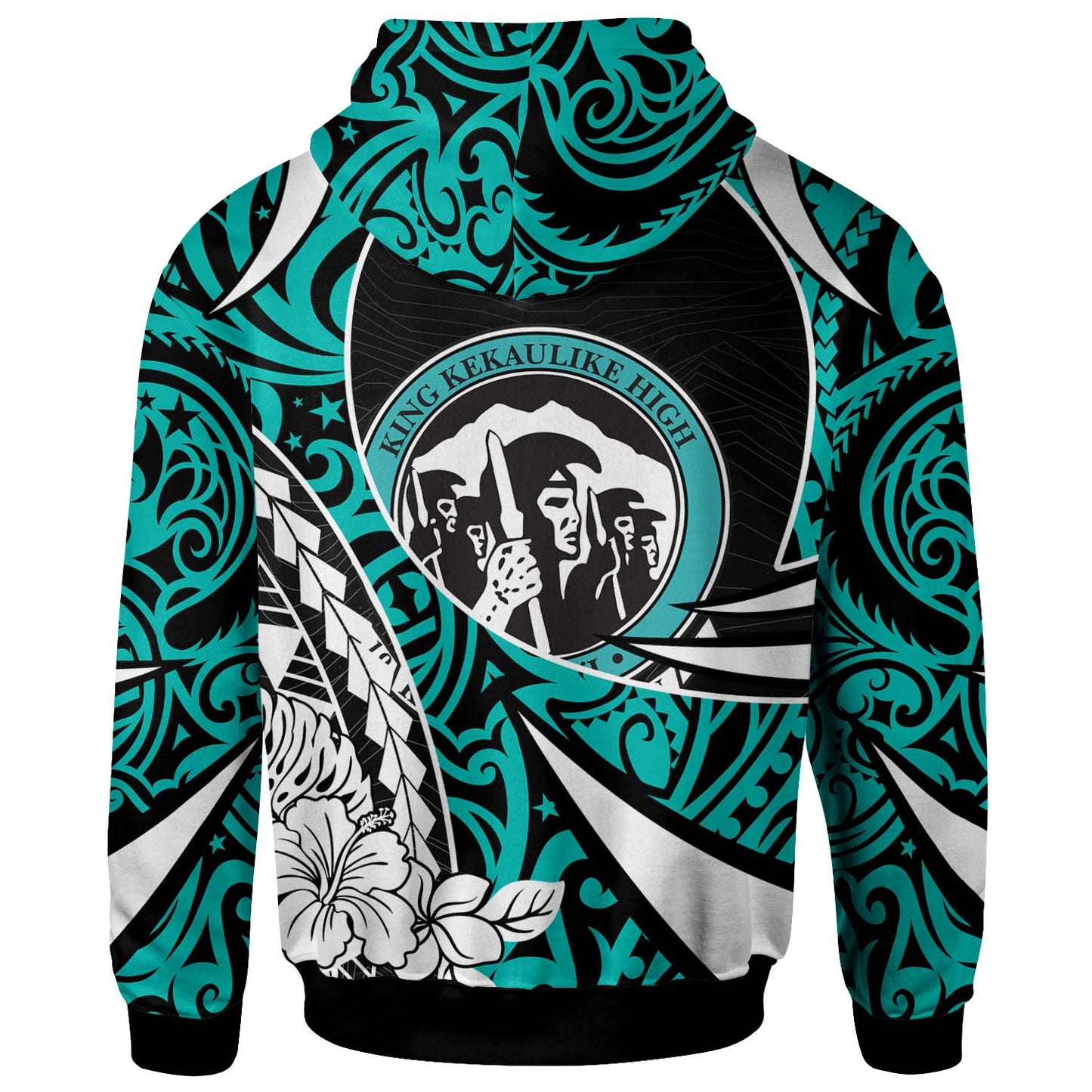 Hawaii Custom Personalised Hoodie - King Kekaulike High School Polynesian Tribal Pattern