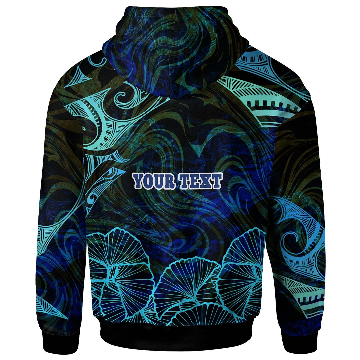 Hawaii Custom Personalised Hoodie - Waimea High School Surfer Polynesian Pattern