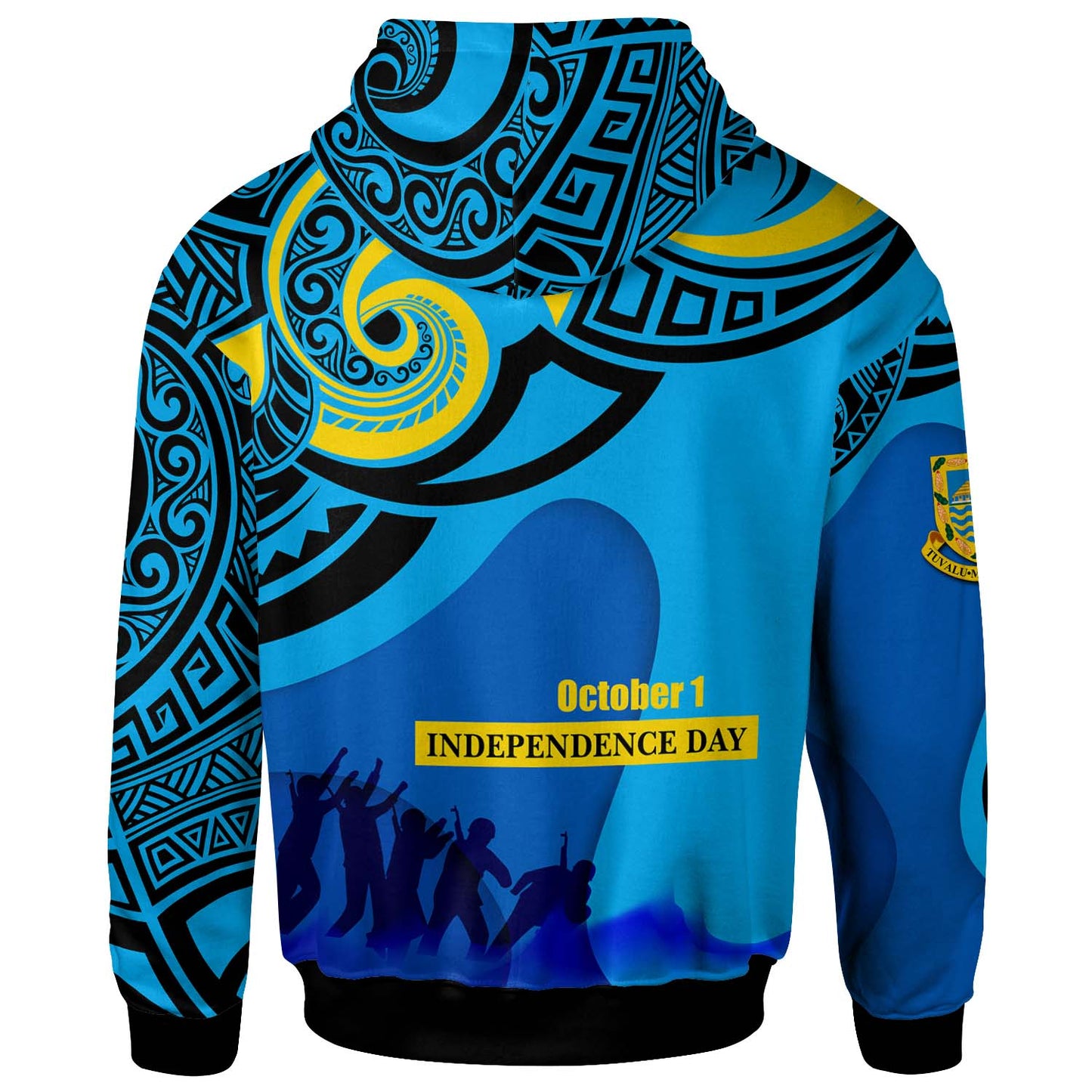 Tuvalu Polynesian Day Hoodie - Custom Happy Tuvalu Independence Day with Polynesian Culture Hoodie