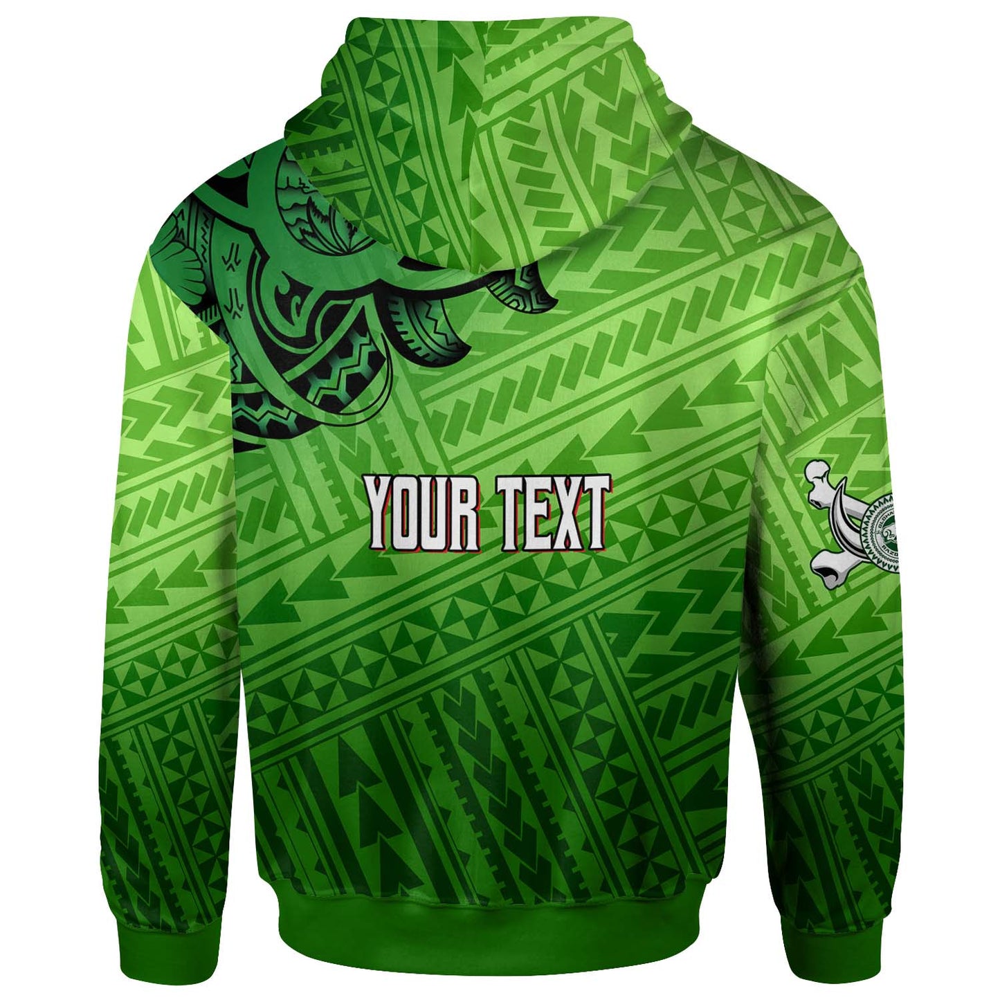 Hawaii Custom Personalised Hoodie - Olomana High & Intermediate School Polynesian Boar and Plumeria