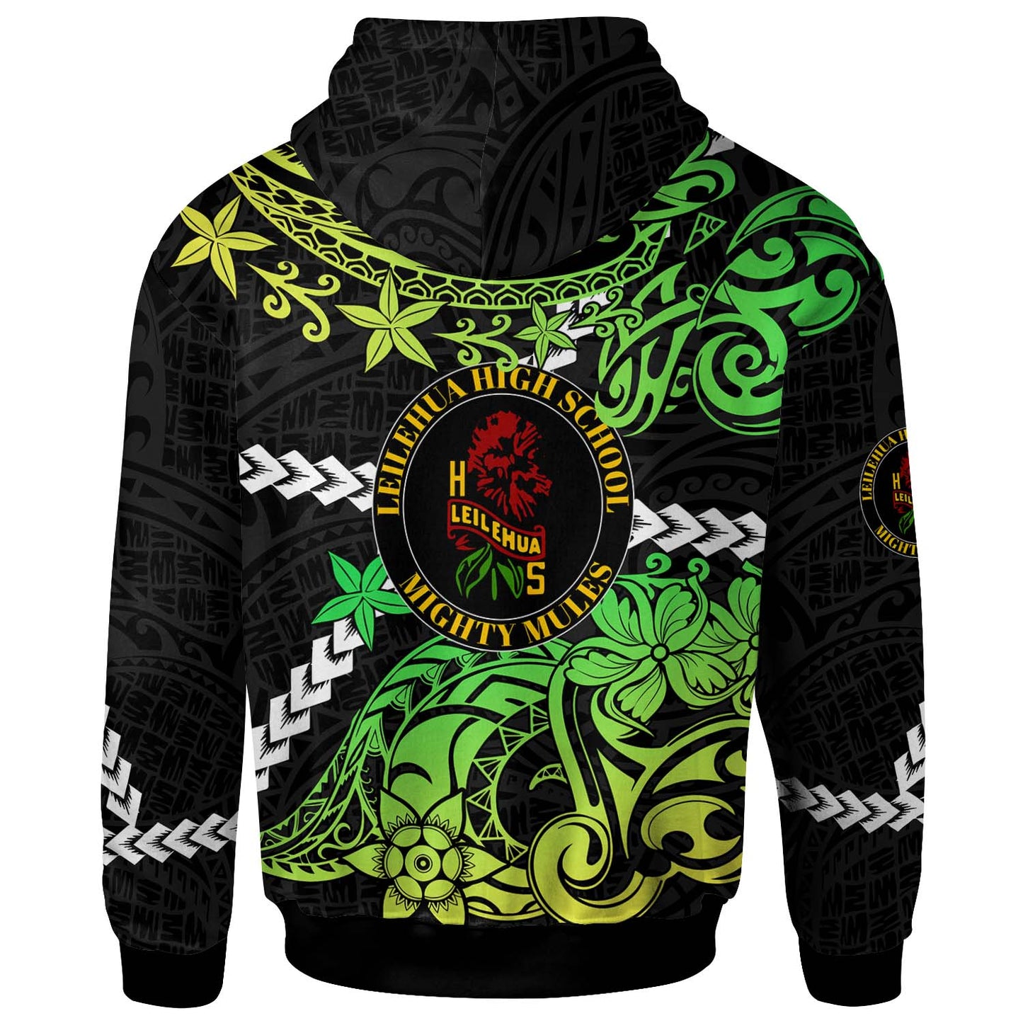 Hawaii Custom Personalised Hoodie - Leilehua High School Polynesian Pride with Lehua Flower