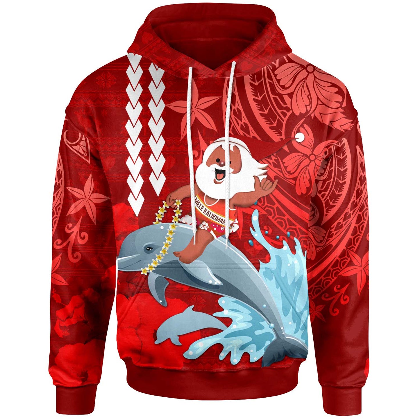 Hawaii Polynesian Christmas Hoodie - Custom Polynesian Santa Christmas Ugly Hawaii Hoodie