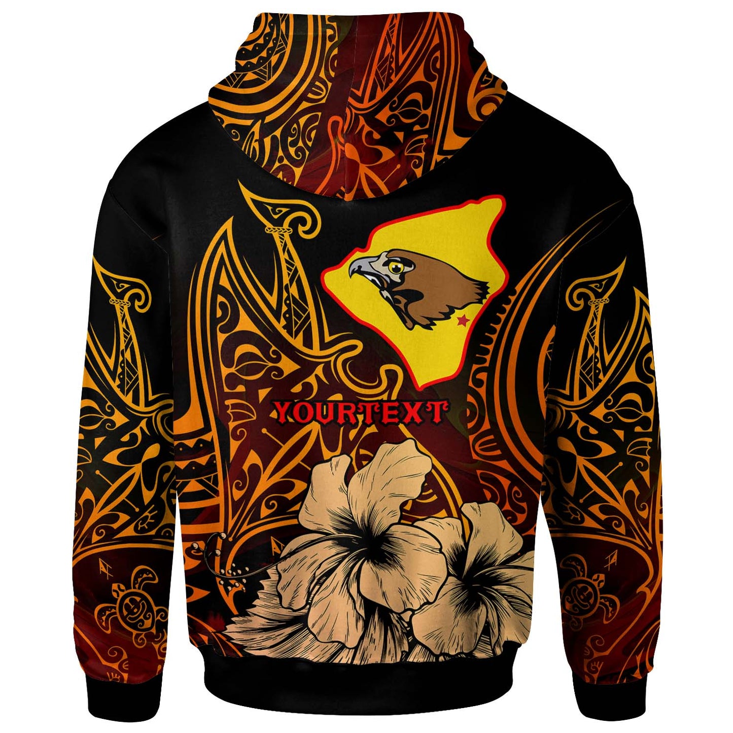 Hawaii Custom Hoodie - Ke Kula o Ehunuikaimalino High School with Polynesian Pride Pattern