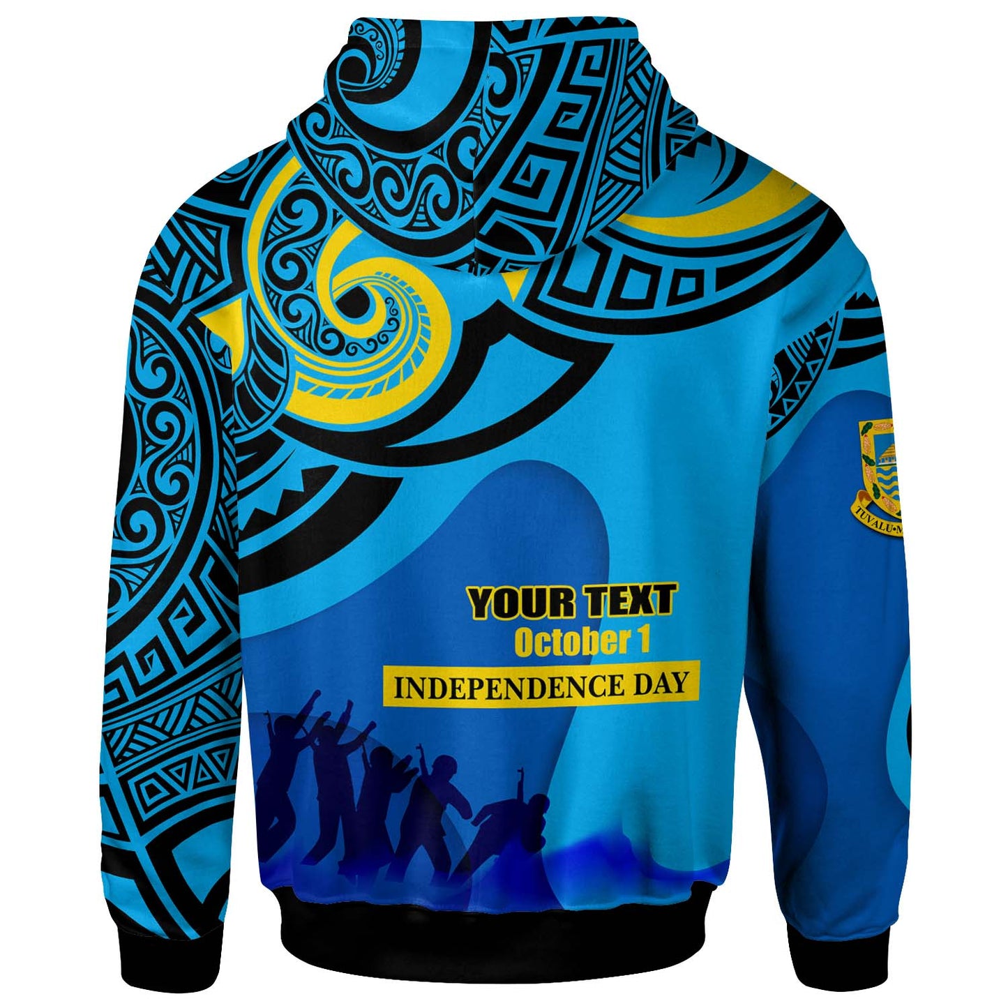 Tuvalu Polynesian Day Hoodie - Custom Happy Tuvalu Independence Day with Polynesian Culture Hoodie