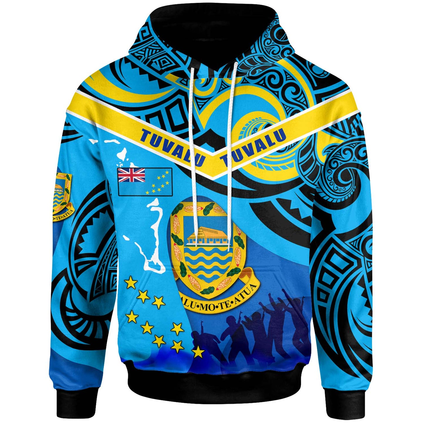 Tuvalu Polynesian Day Hoodie - Custom Happy Tuvalu Independence Day with Polynesian Culture Hoodie