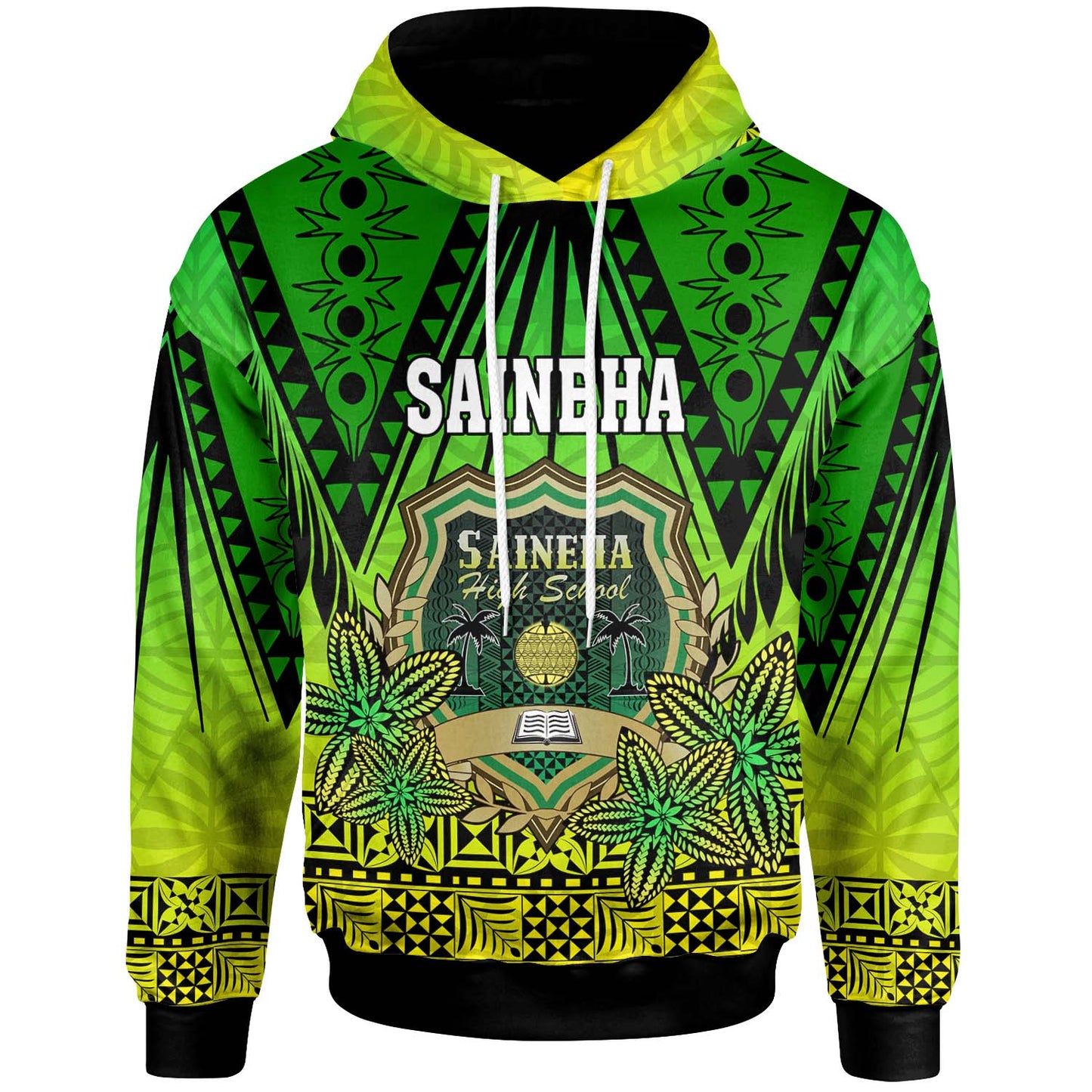 Tonga Polynesian Hoodie - Saineha High School with Tonga Patterns and Polynesian Culture