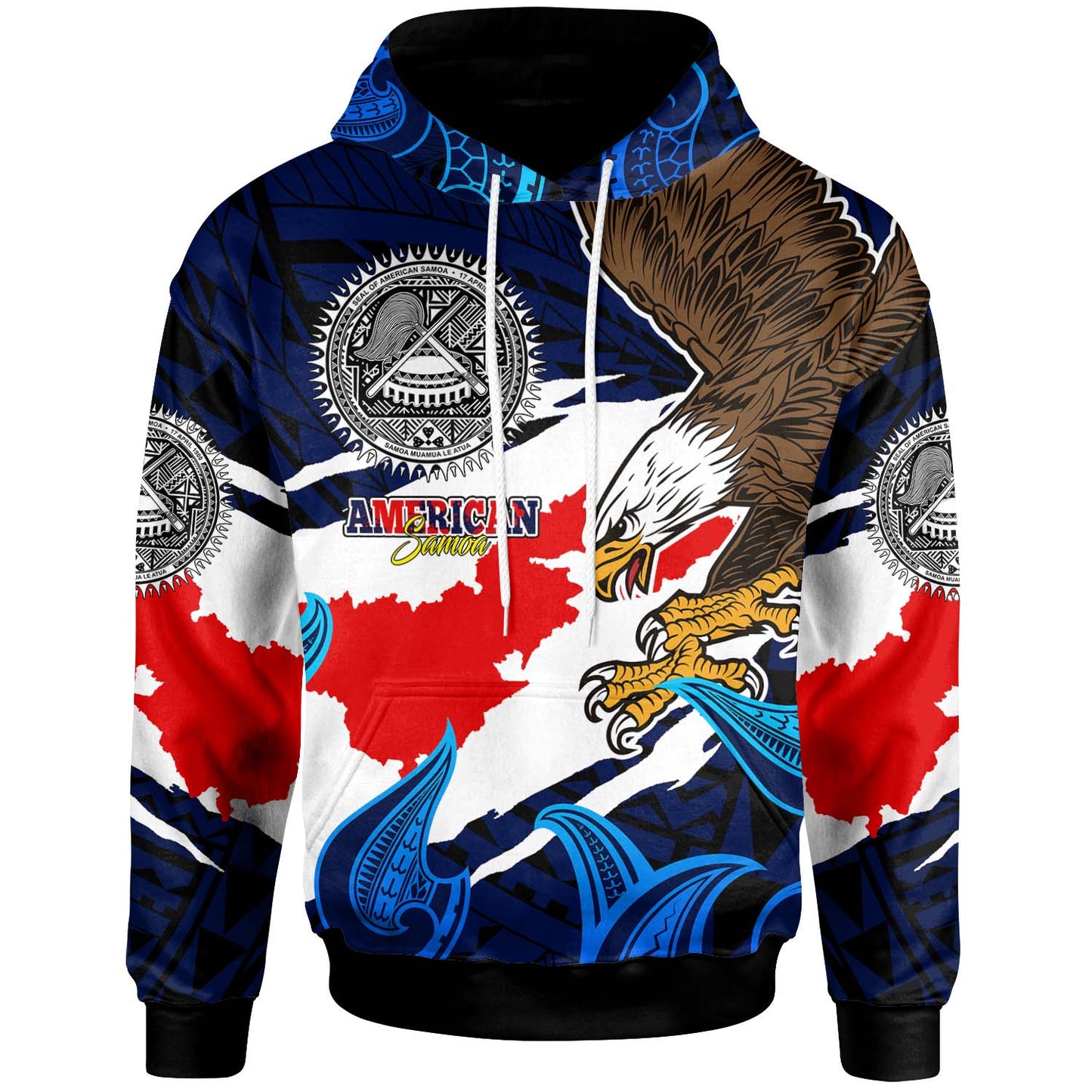 American Samoa Hoodie - Custom Happy Independence Day Samoa  with Polynesian Culture