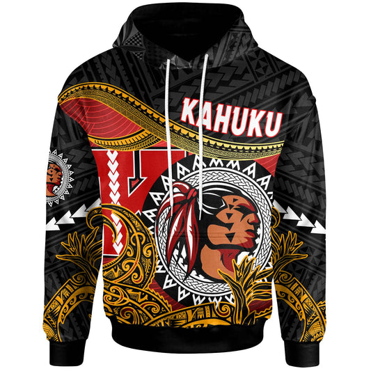 Hawaii Polynesian Hoodie - Kahuku High & Intermediate School The Red Raiders Polynesian Culture Pride