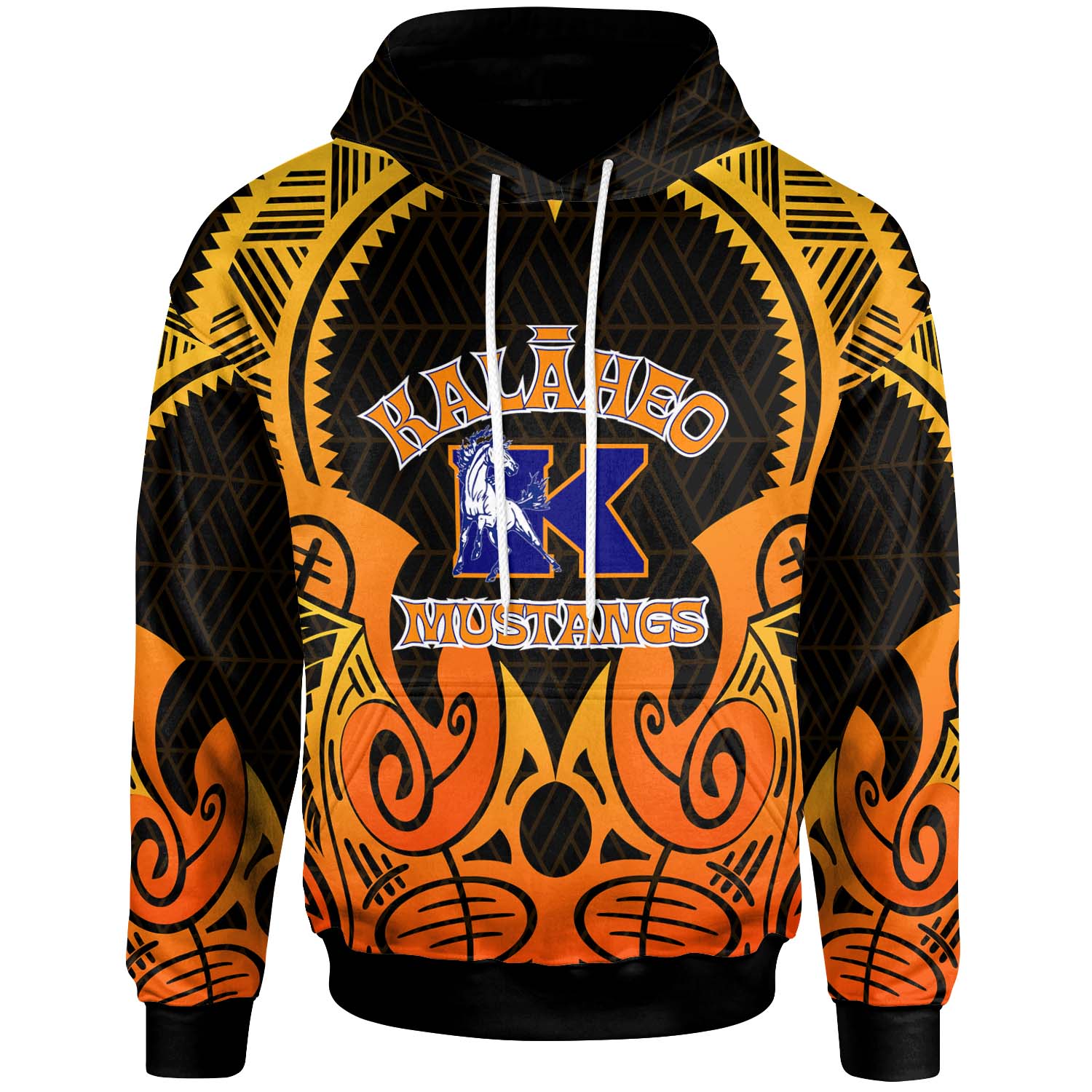 Hawaii Custom Polynesian Hoodie - Kalaheo High School with Tribal Patterns