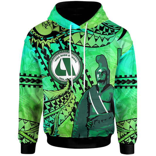 Hawaii Custom Personalised Hoodie - 'Aiea High School Home Of The Na Ali'i Tribal Pattern