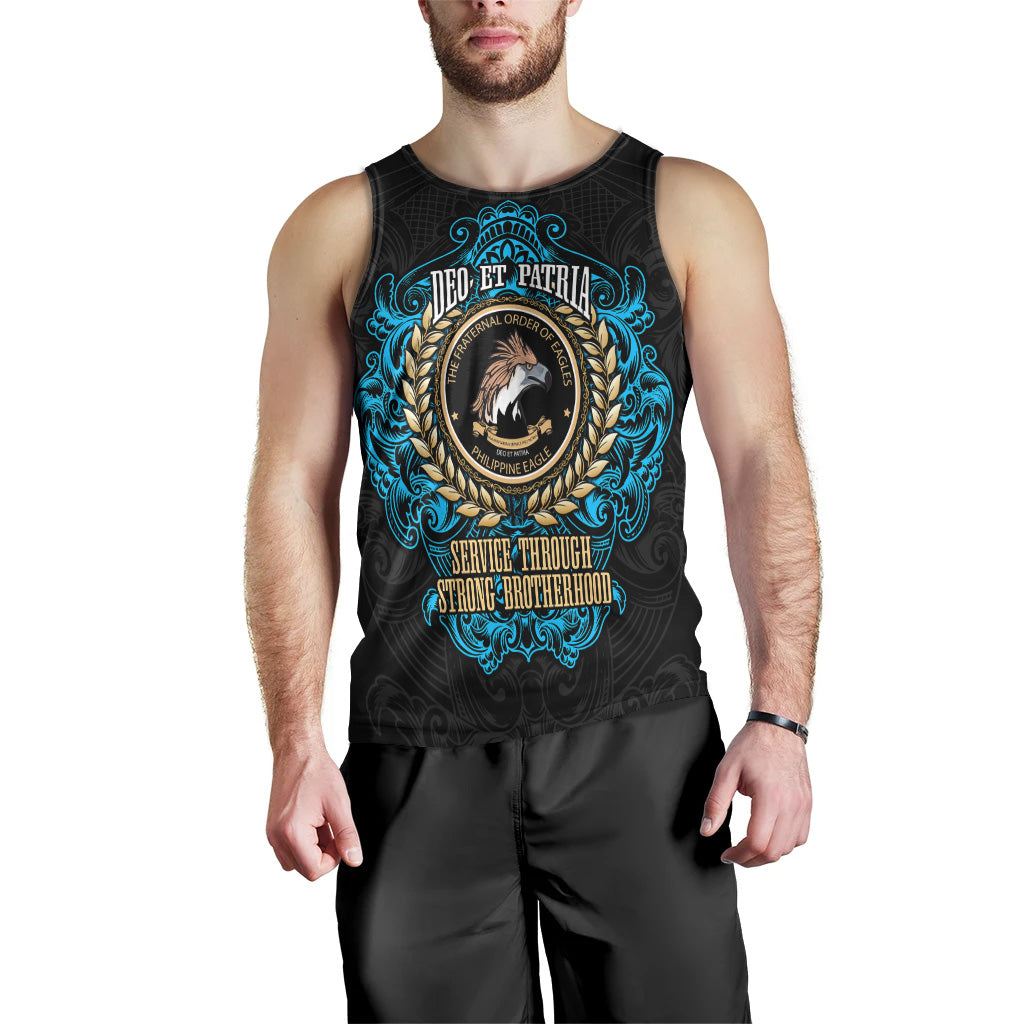 Philippines Men Tank Top - Philippine Eagles Ornament Vintage Style