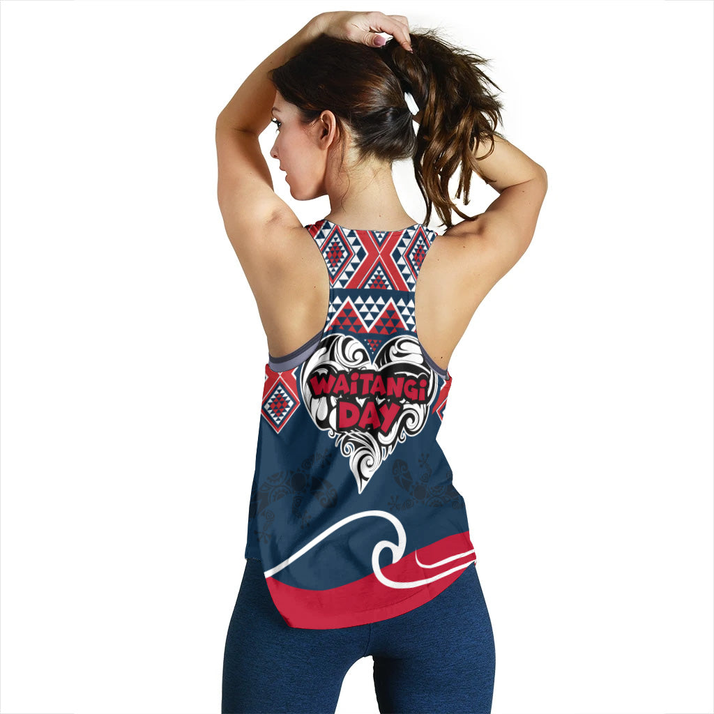 New Zealand Waitangi Day Women Racerback Tank - New Zealand Culture Happy Waitangi Day Gold Coast