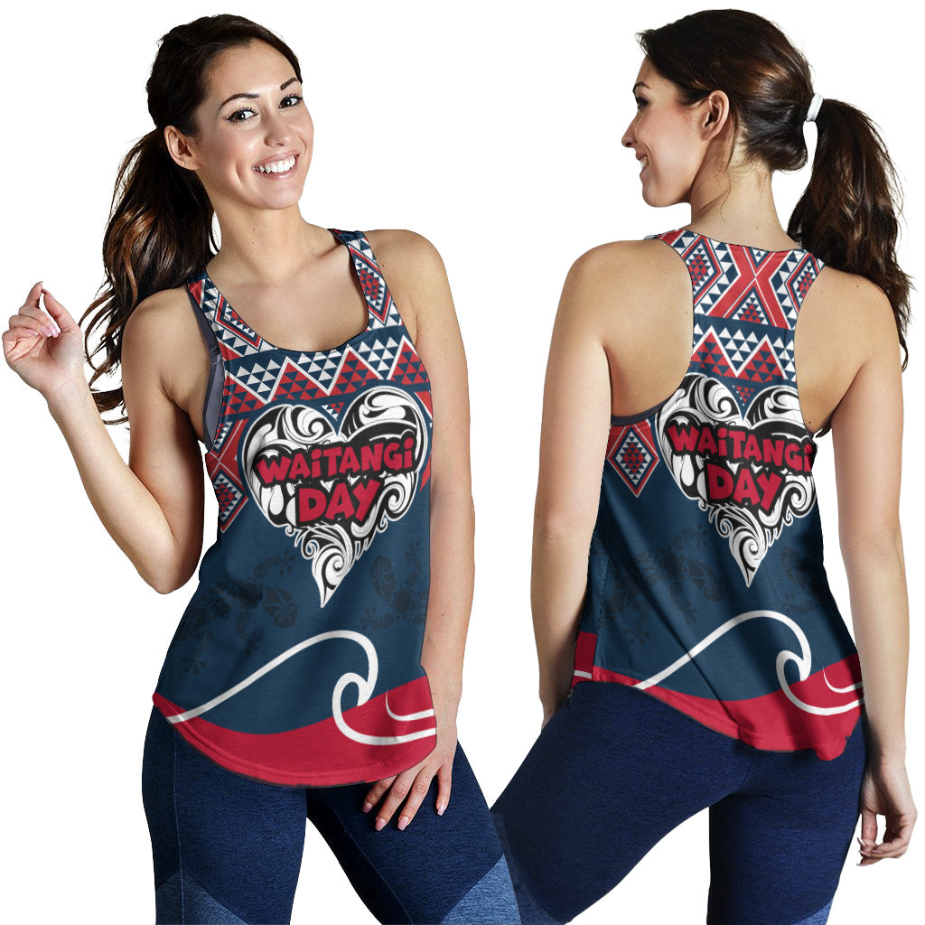 New Zealand Waitangi Day Women Racerback Tank - New Zealand Culture Happy Waitangi Day Gold Coast
