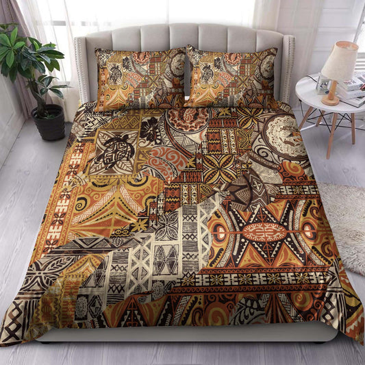 Hawaii Polynesian Bedding Set - Tribal Painting Patch Style