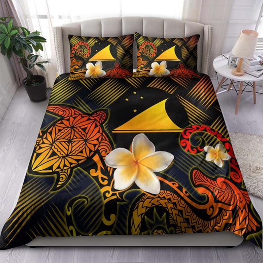 Tokelau Polynesian Bedding Set - Lauhala Turtle Plumeria Tropical