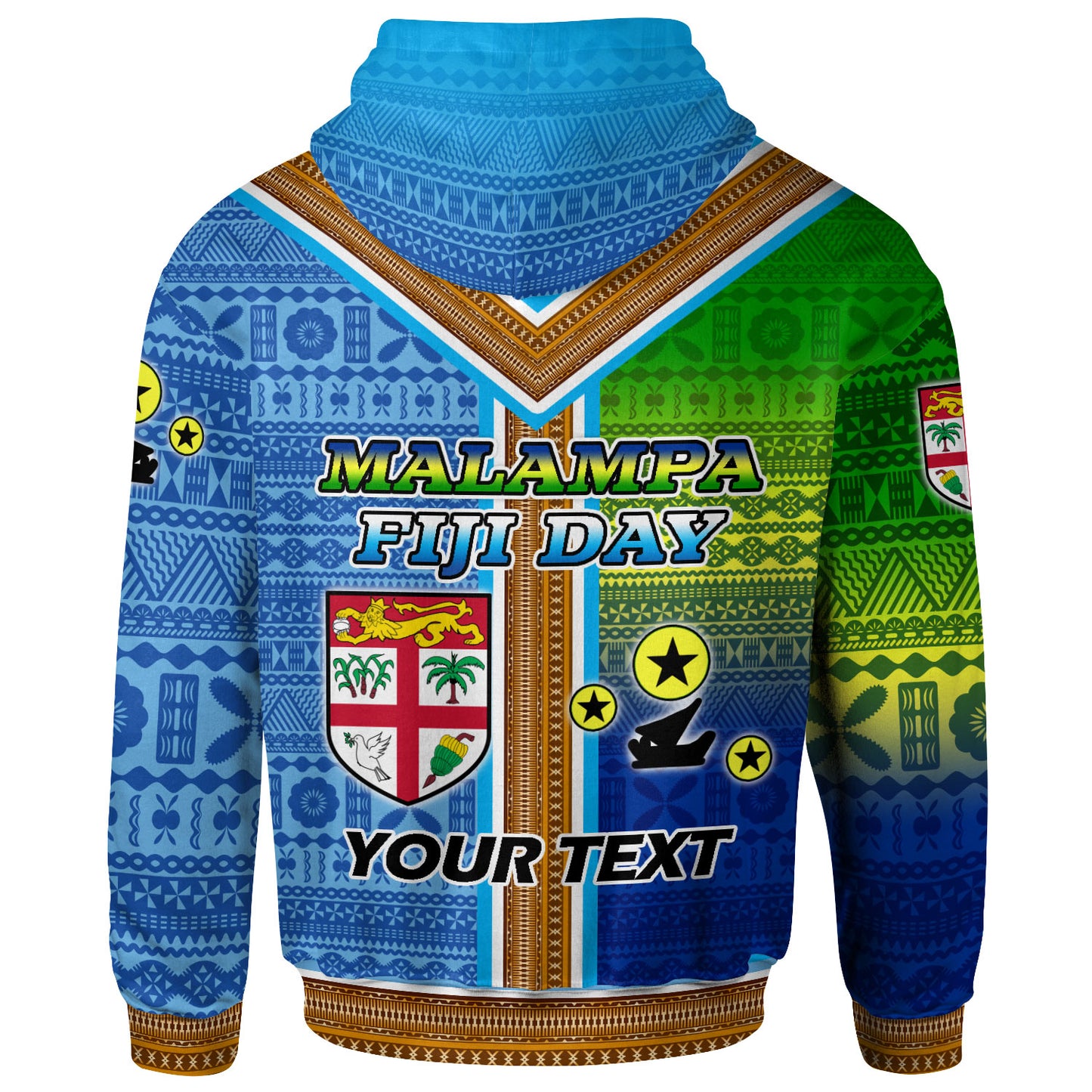 Malampa Fiji Day Hoodie - Custom Malampa Flag Fiji Tapa Patterns Hoodie